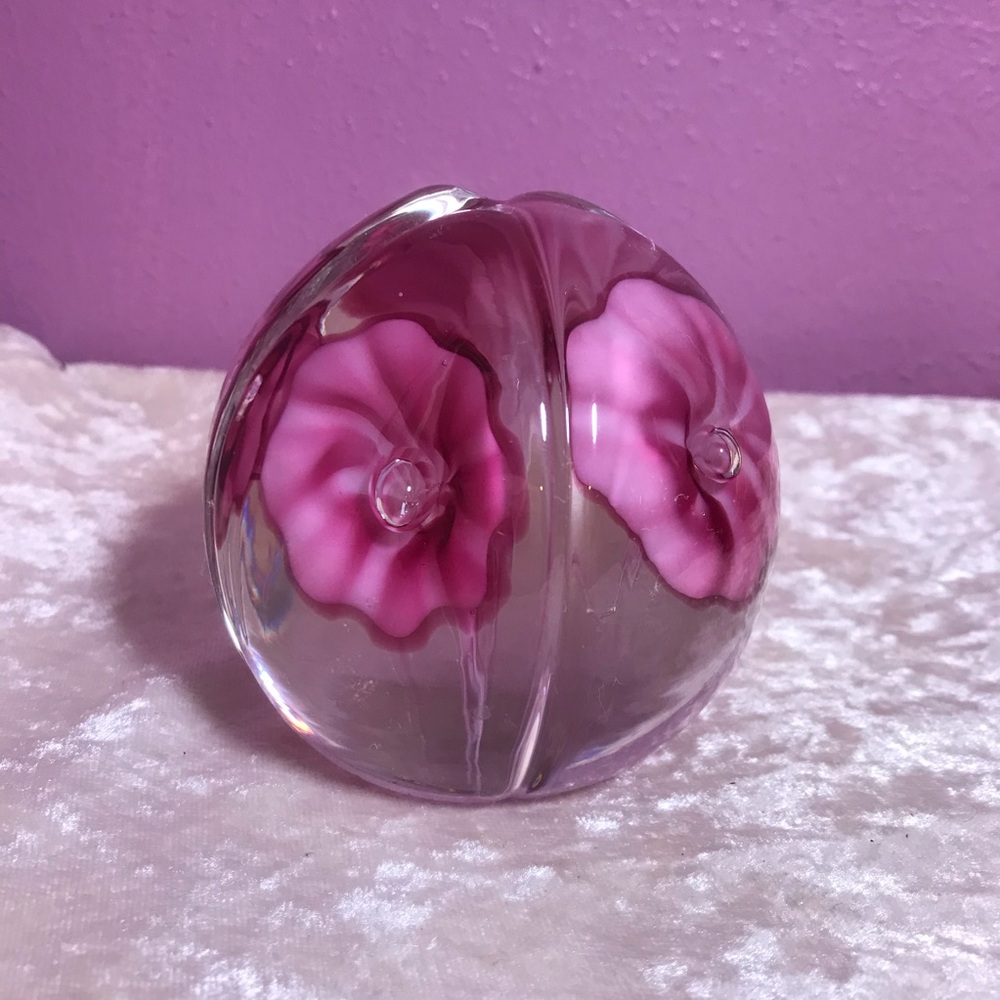 Fratelli Toso Italian Glass Trumpet Flower Paperweight Office Murano Ventian EUC - Picture 2 of 7